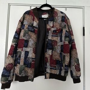 Vintage Patchwork Pattern Quilted Jacket